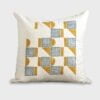 Karo Cushion - Blue/Mustard